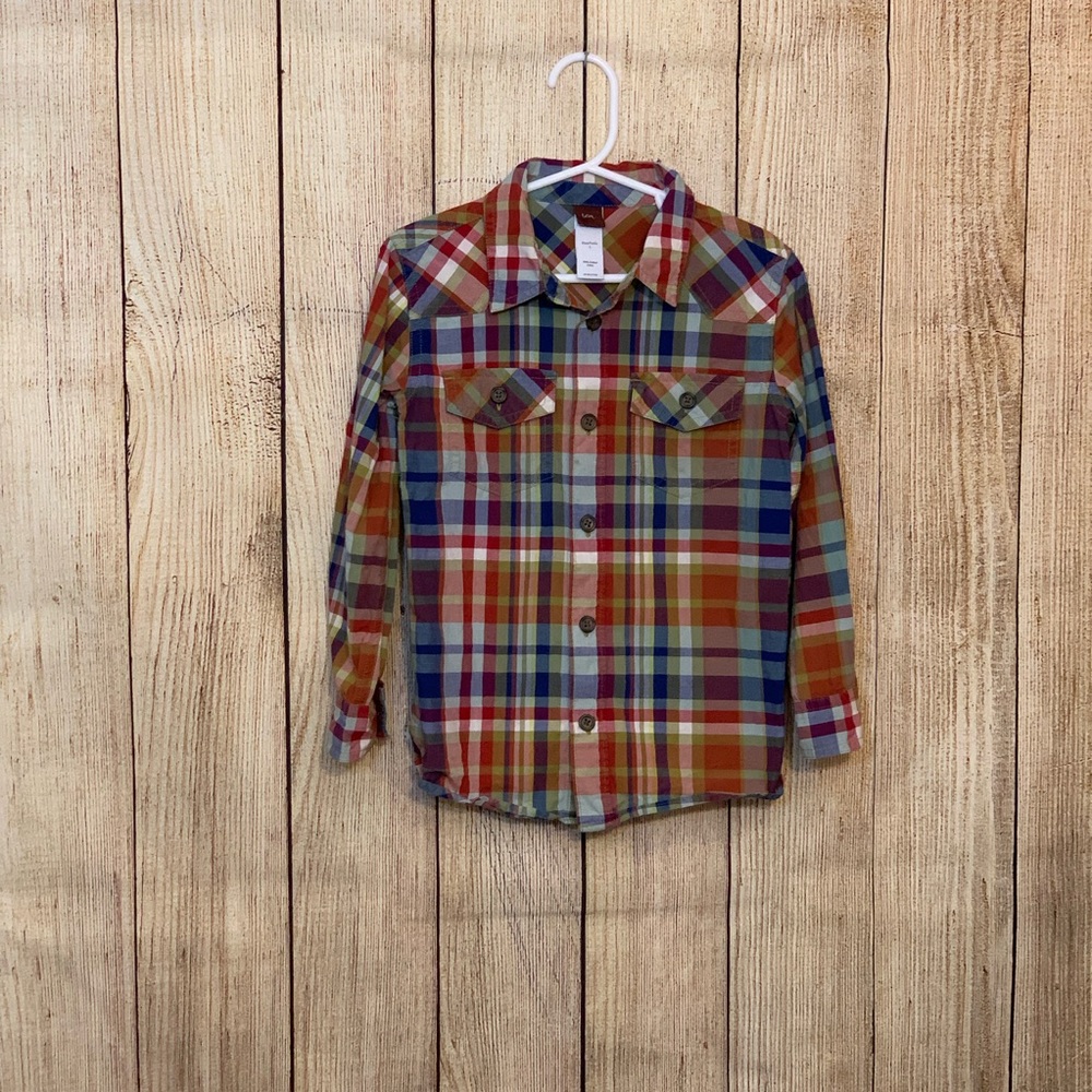 Tea Collection Plaid Button Down